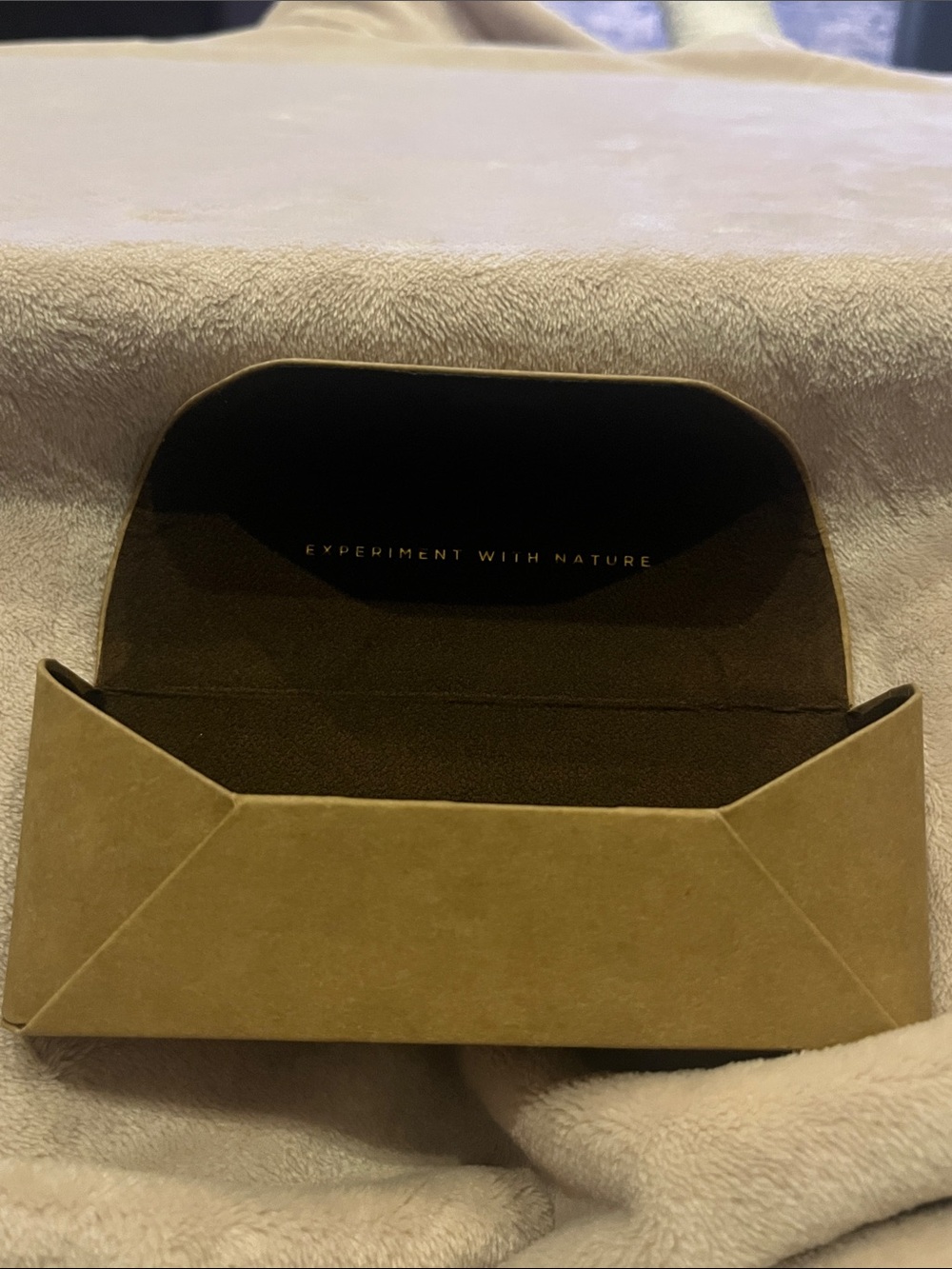 Shwood Eyewear Foldable Triangle Travel Sunglasses Case – Tan / Camel - Picture 4 of 5